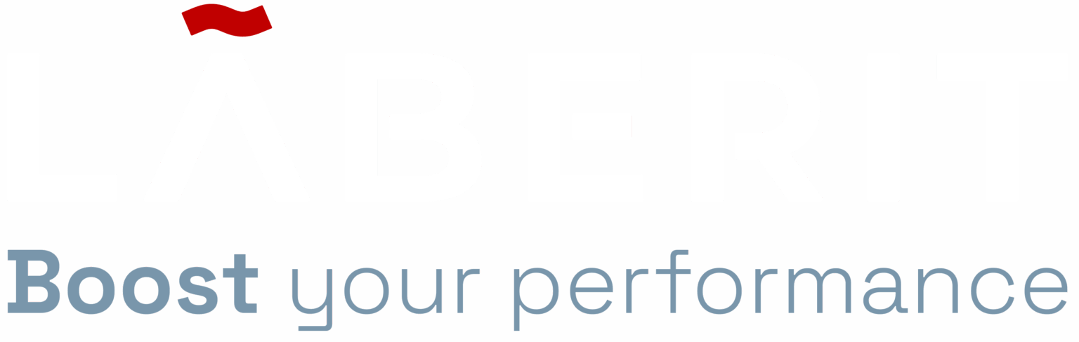 Logotipo Laberit Centro de Formación - Blanco